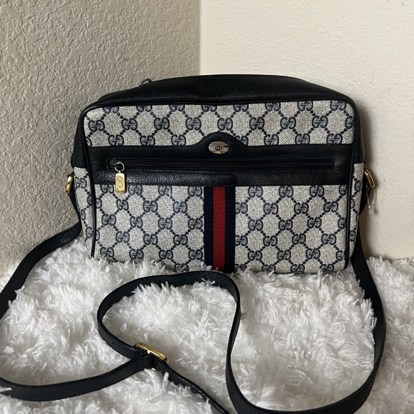 Gucci Vintage Medium Crossbody Blue - Picture 1 of 9